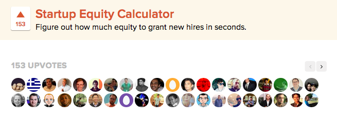 Startup Equity Calculator on Product Hunt