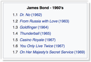 1960's james bond films