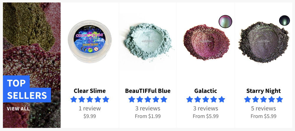 slime color pigments