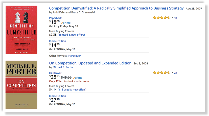 books about competition on Amazon