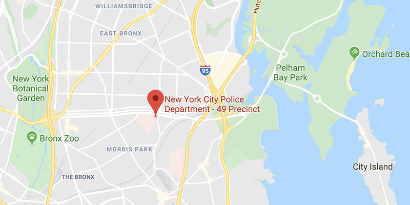 NYPD Ride Along location in the Bronx